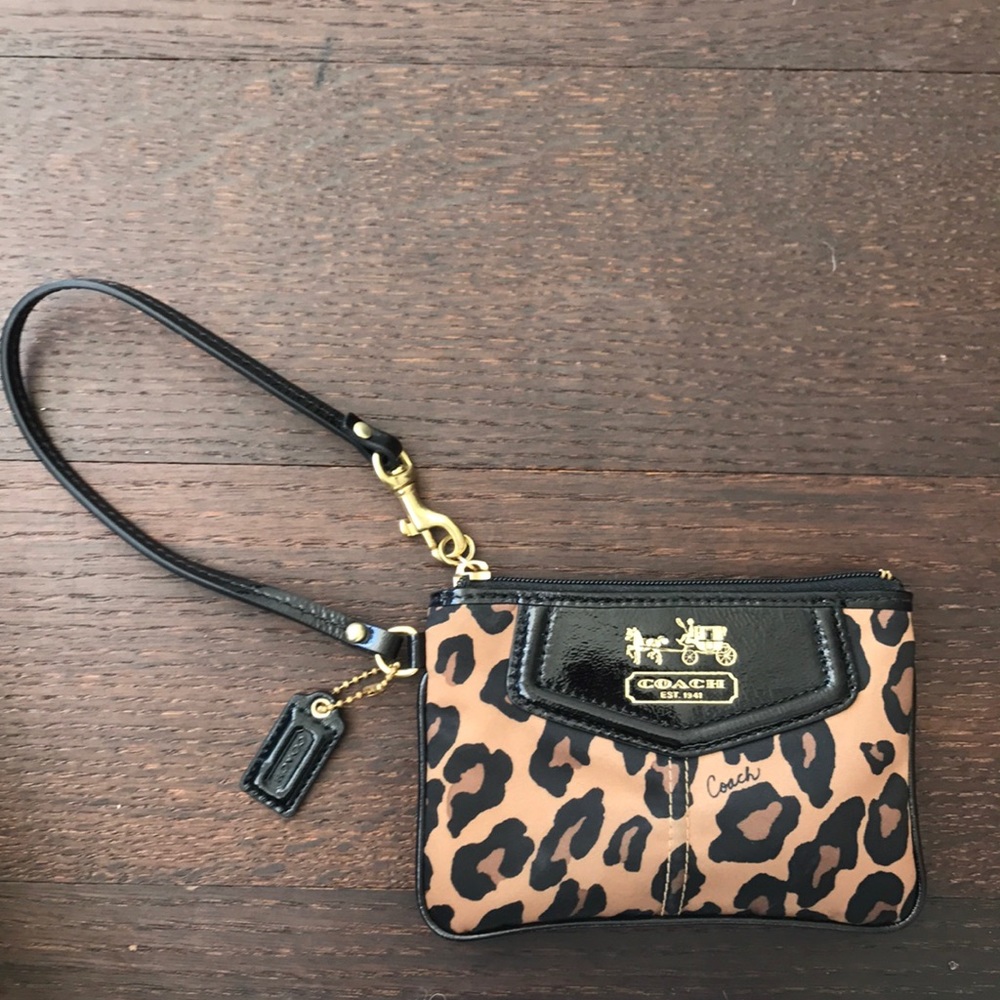 Coach Leopard Print Wristlet