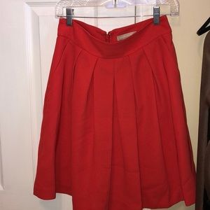 Red a-line skirt