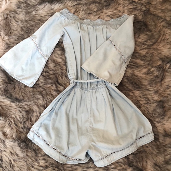 Light denim romper - Picture 2 of 2