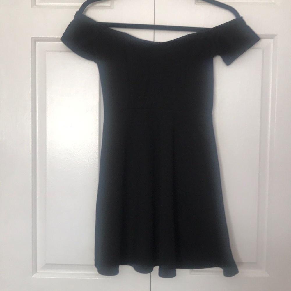 Black off the shoulder dress