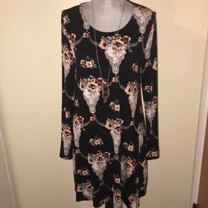 Floral skull print dress final
