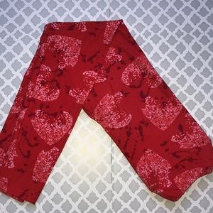 Girls LuLaRoe Valentines Leggings L/XL