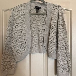Lane Bryant Cropped Crocheted Sweater