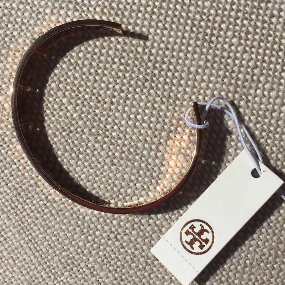 Tory Burch gold Pierced T Cuff bracelet - Picture 5 of 6