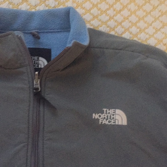 North Face Light Blue Zip Up Fleece. - Picture 2 of 7