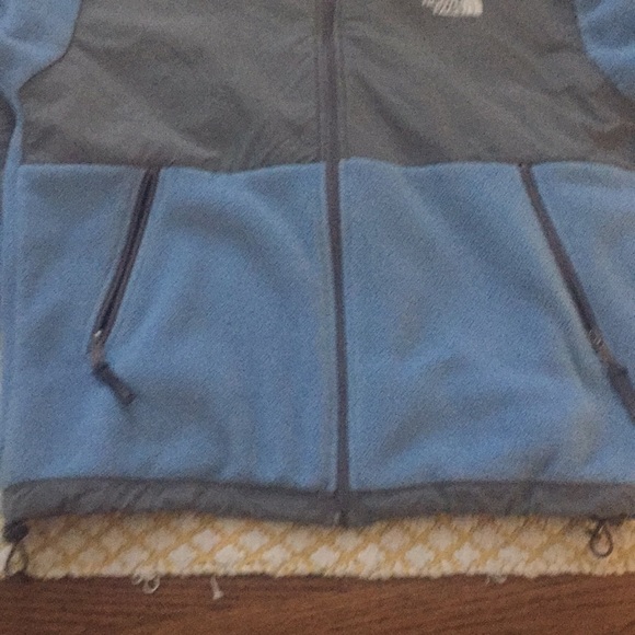 North Face Light Blue Zip Up Fleece. - Picture 3 of 7