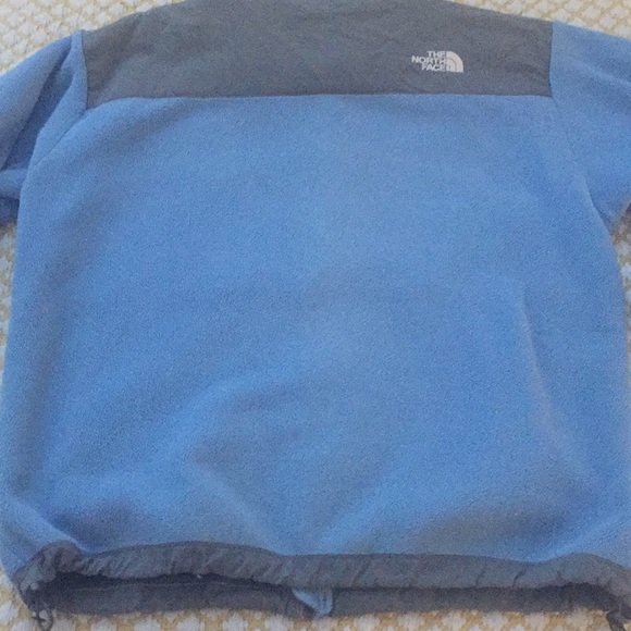 North Face Light Blue Zip Up Fleece. - Picture 6 of 7