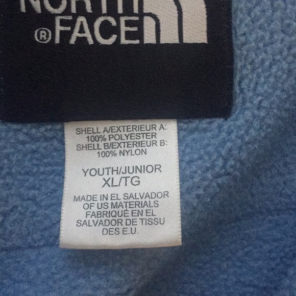 North Face Light Blue Zip Up Fleece. - Picture 7 of 7