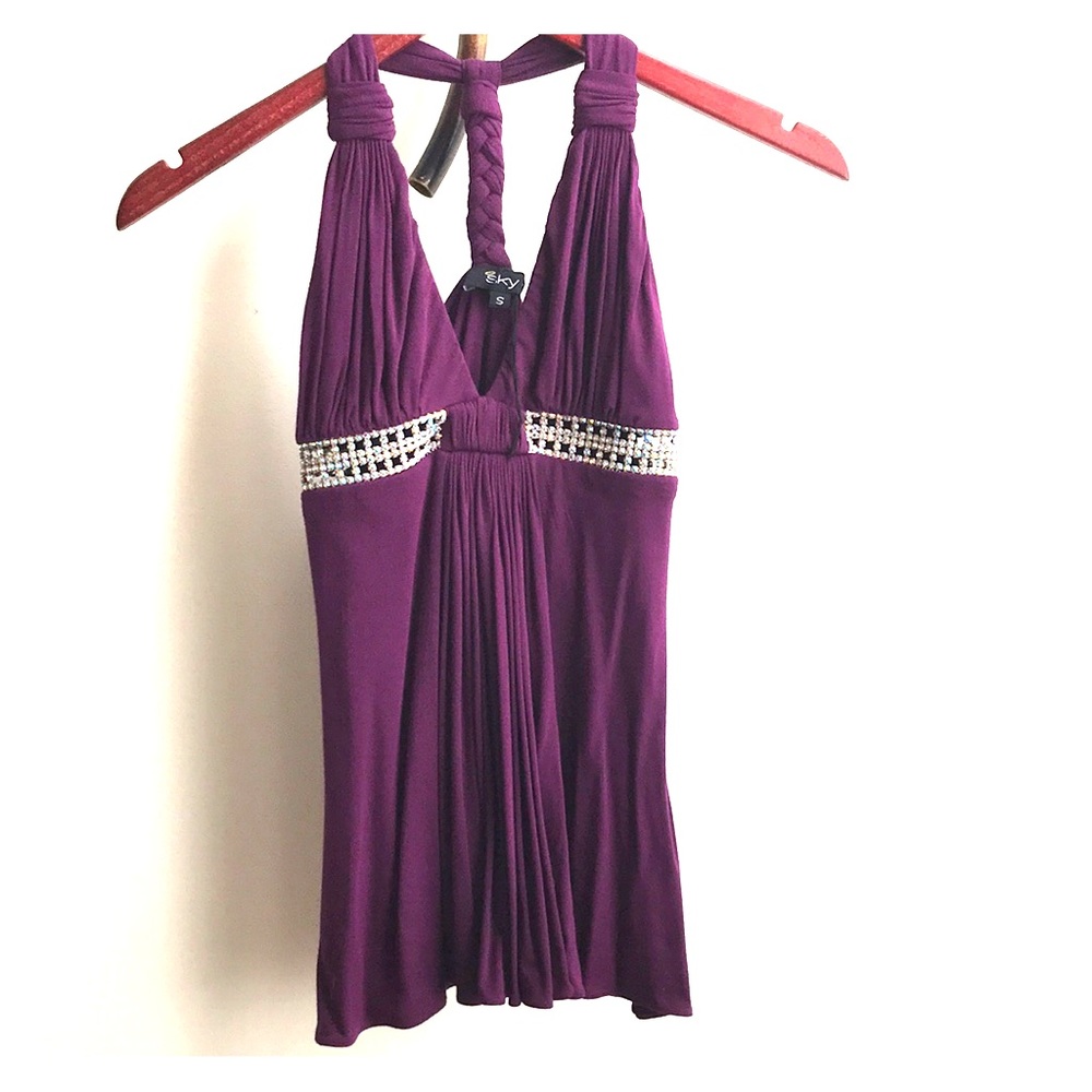 Sky Top with Rhinestones