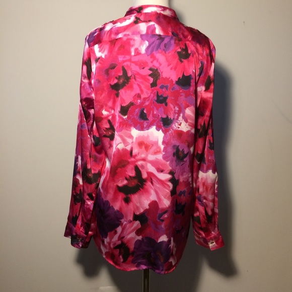 Premise button down satin shirt. - Picture 3 of 5