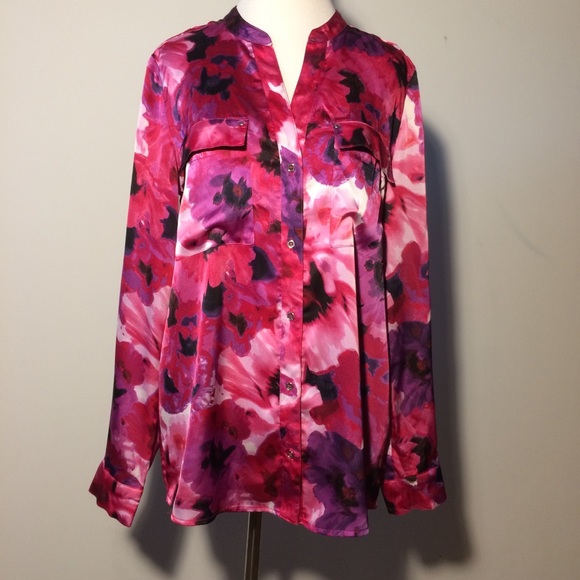 Premise button down satin shirt. - Picture 5 of 5