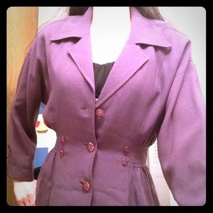 Zelda Brown Blazer Jacket with Grayish Green Tone