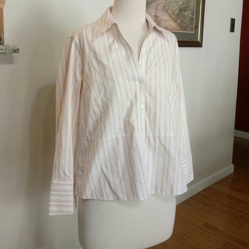 Jones New York Stripped Button Down Shirt