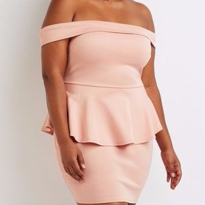 Charlotte Russe Dresses - Plus Size Off Shoulder Peplum Dress Charlotte Russe Dresses - Plus Size Off Shoulder Peplum Dress