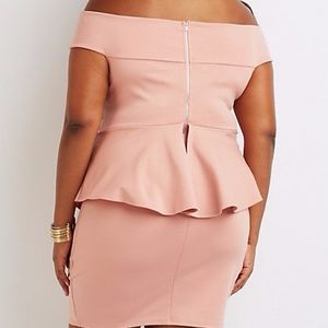 Charlotte Russe Dresses - Plus Size Off Shoulder Peplum Dress Charlotte Russe Dresses - Plus Size Off Shoulder Peplum Dress