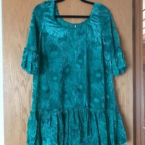 Teal textured mini Free People dress