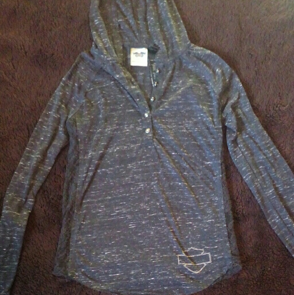 NWOT Harley Davidson Hooded Long sleeve shirt