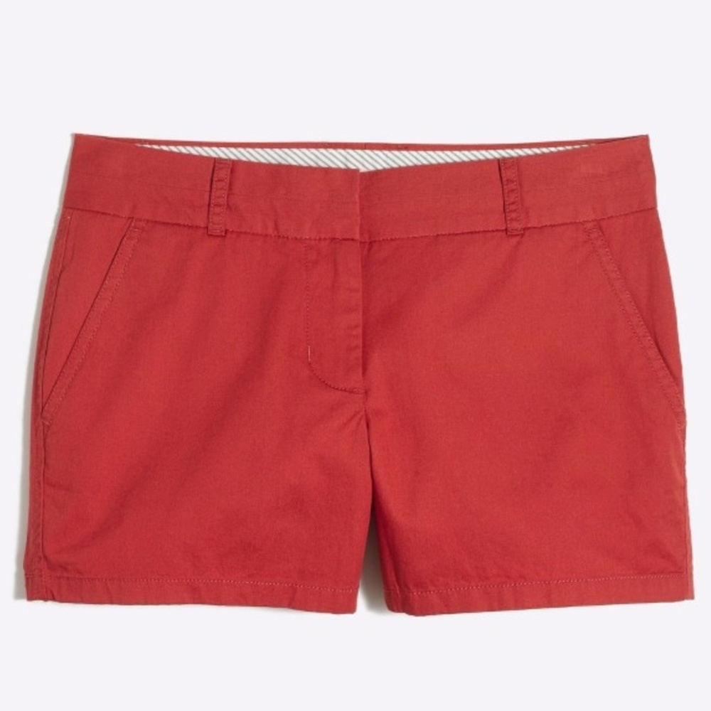 J. Crew 3" Chino Shorts in Old Red