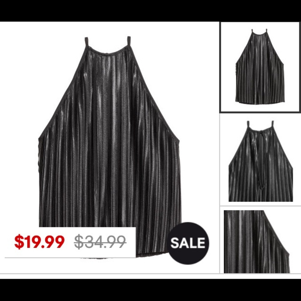 H&M sleeveless pleated top