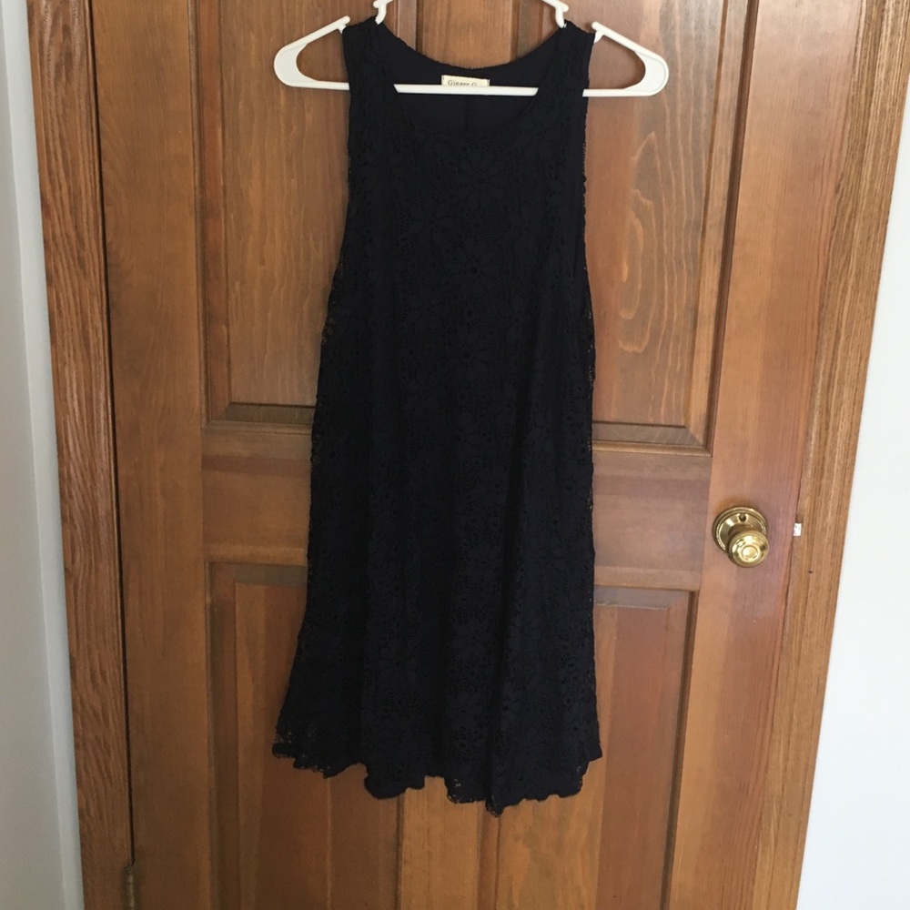 Navy lace dress