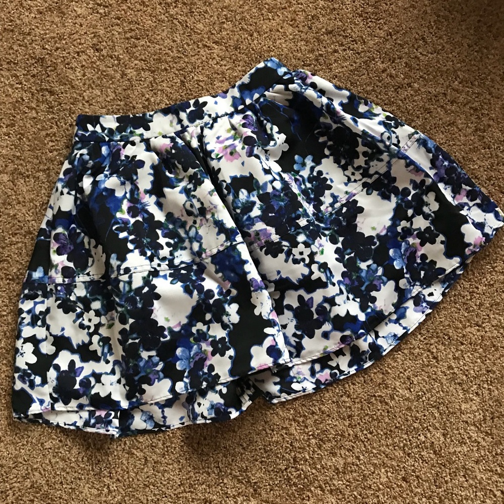 Express high waisted floral skirt