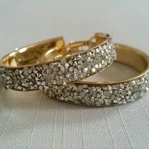 Loose Swarovski Crystal Hoops Earrings