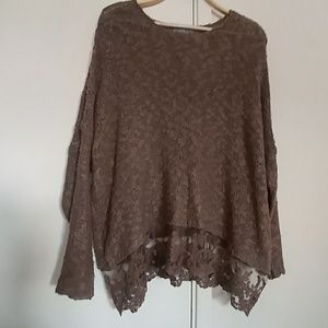 Lace Edge Knit Sweater