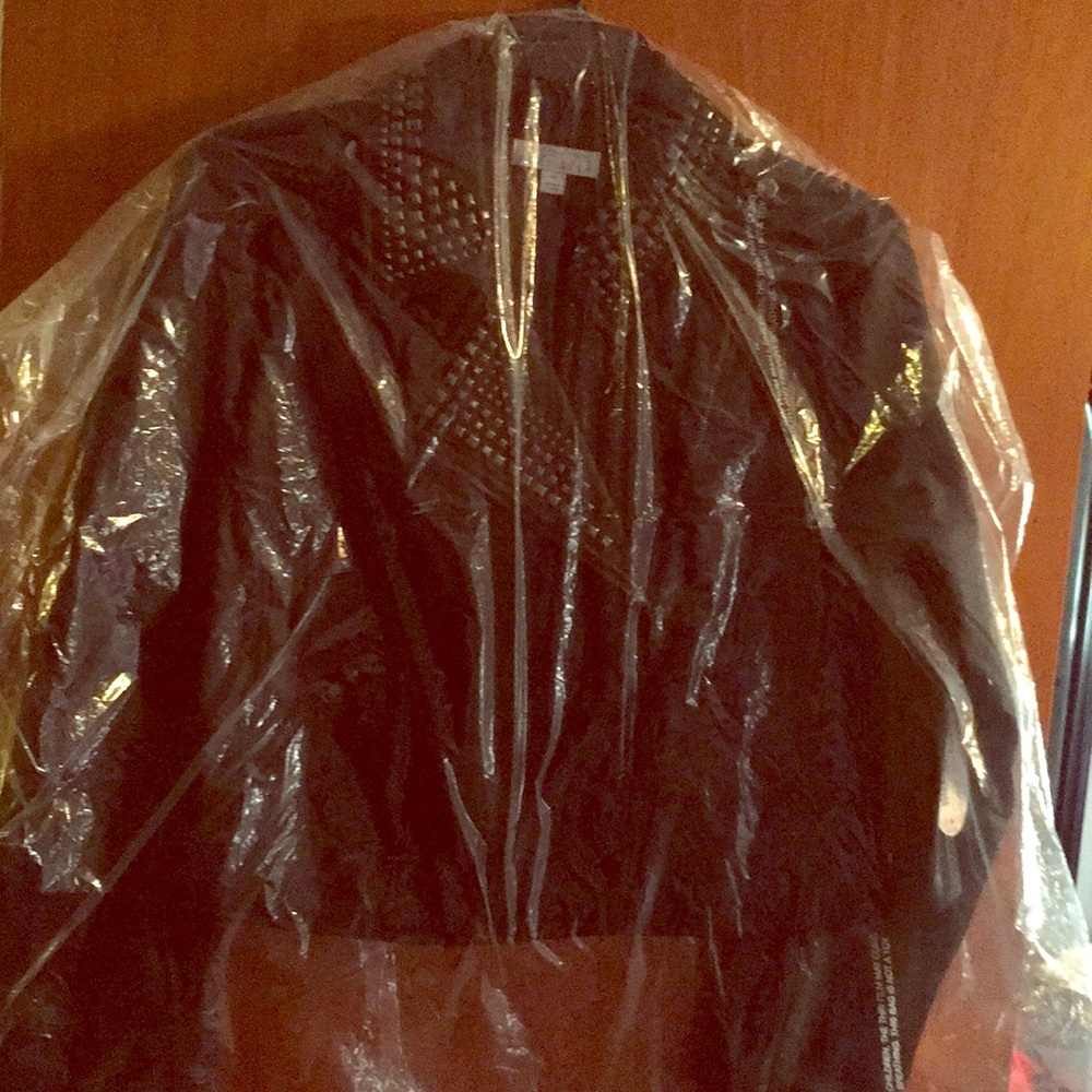 2xl faux leather jacket black