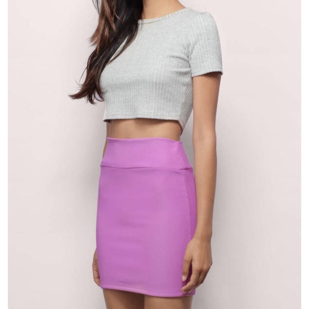 Purple Stretchy Bodycon Skirt