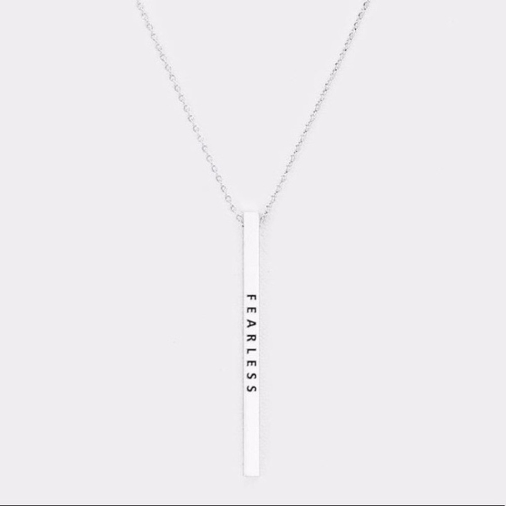 Fearless Pendant with Chain - NWT - Silvertone
