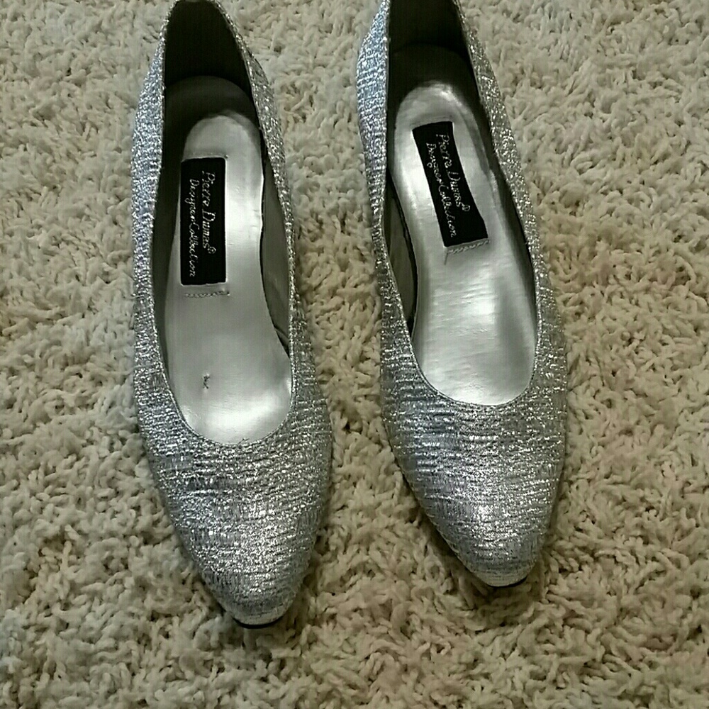 SILVER KRINKLE FOIL DRESS SHOES