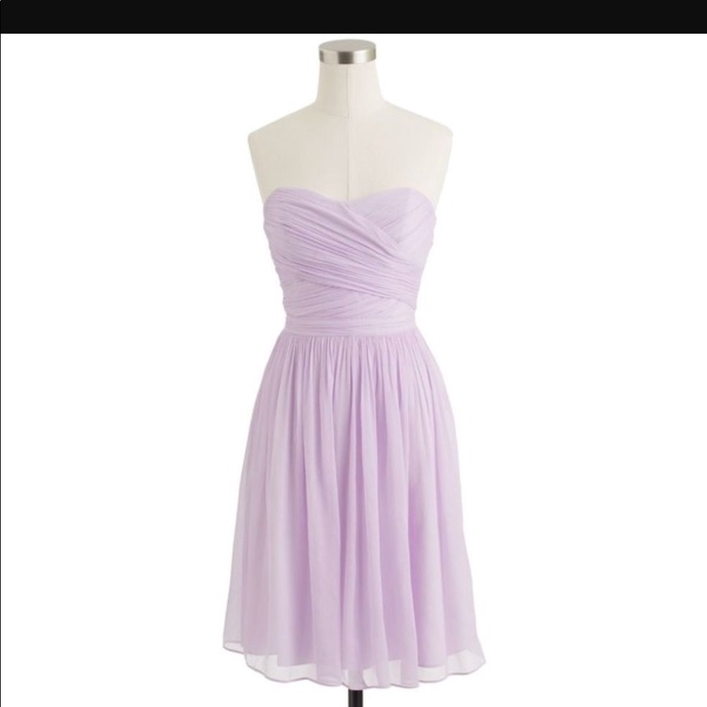 J.Crew Arabelle dress in silk chiffon - lilac