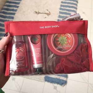 A great gift, The Body Shop strawberry beauty bag