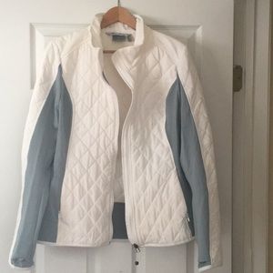 Athleta white quilted jacket