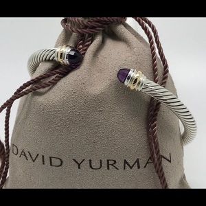 David Yurman Amethyst Cable Bracelet XL 8”