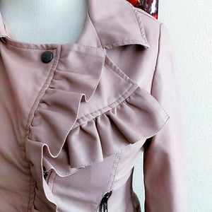 Rue 21 Jackets & Coats - Rose Pink Leather Faux Moto Jacket Rue 21 Jackets & Coats - Rose Pink Leather Faux Moto Jacket