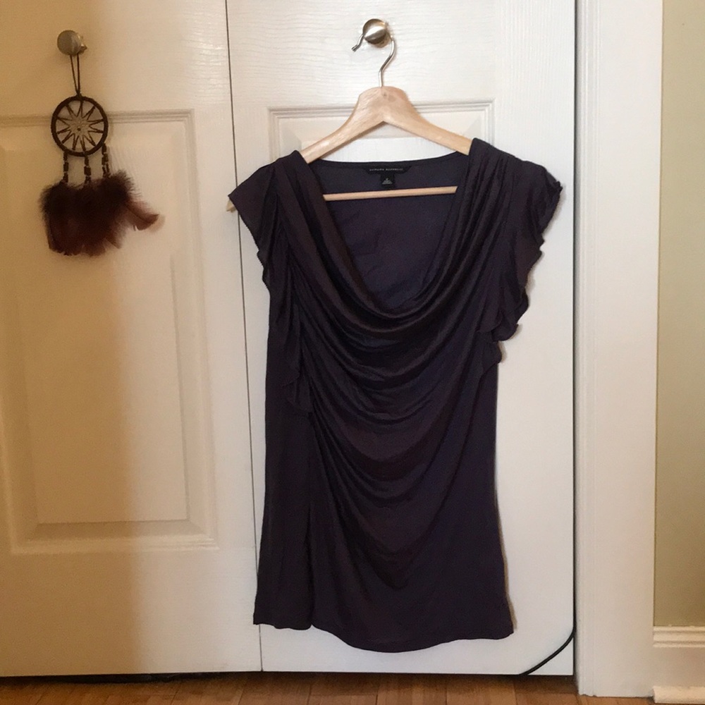 Banana Republic purple ruffle blouse
