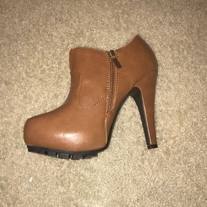 Brown Leather Booties