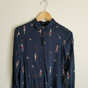 Zara navy shirt