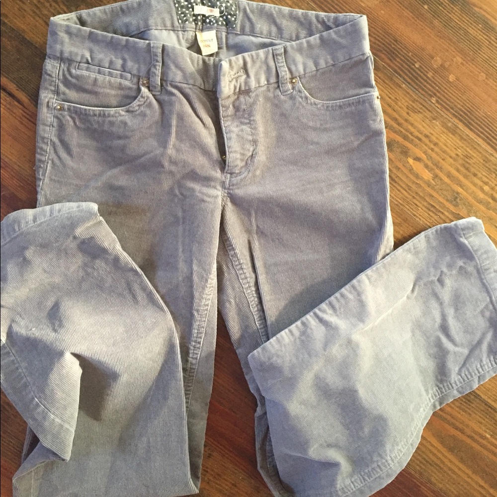 Jcrew gray micro cord pants