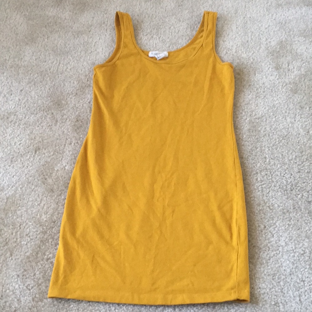 Mustard bodycon dress