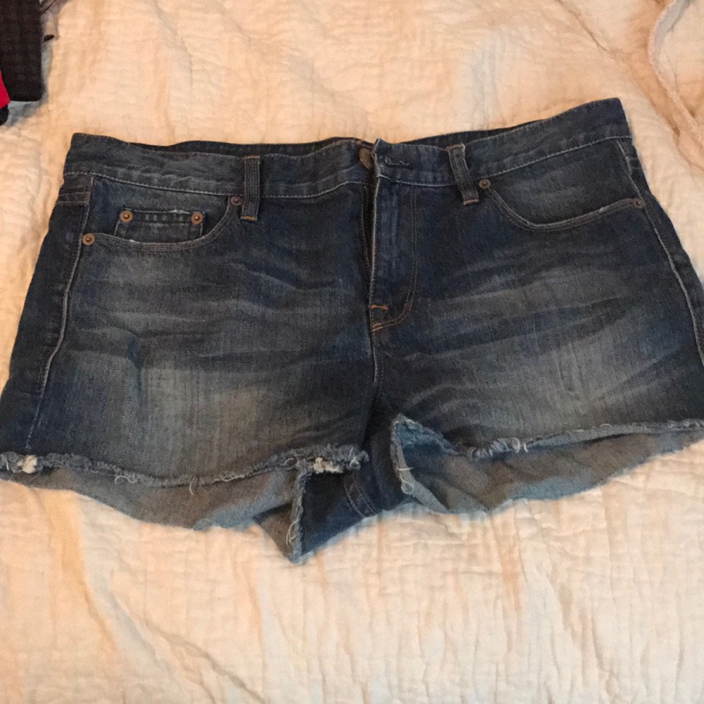 J. crew denim cut off shorts