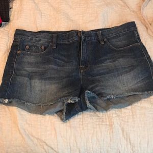 J. crew denim cut off shorts