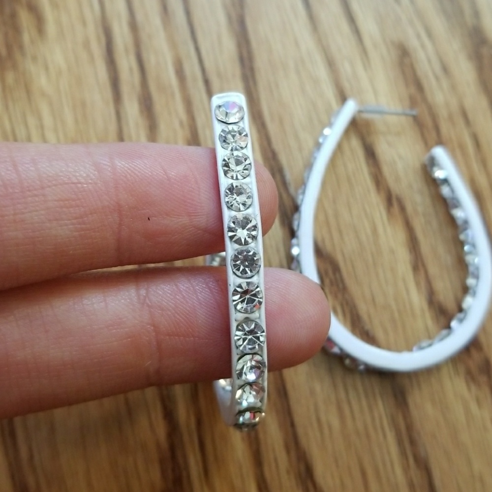 Laila Rowe white diamond earrings