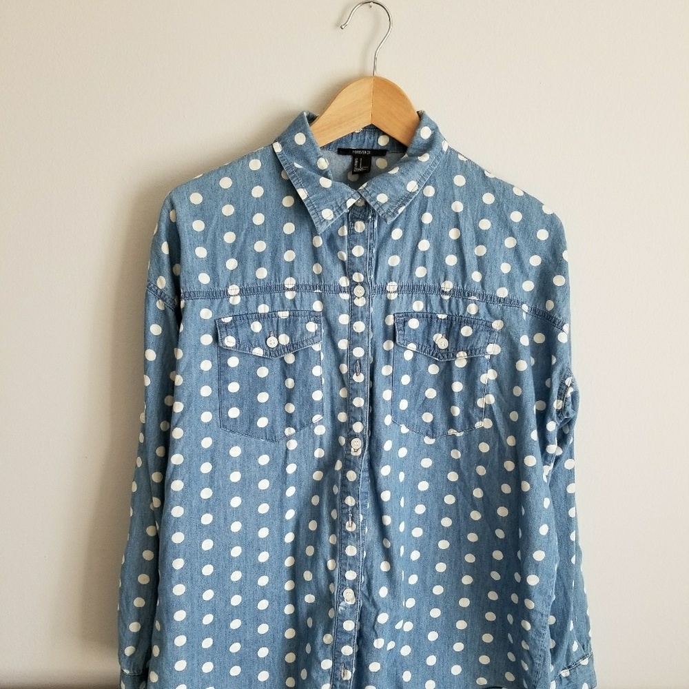 Forever 21 polka dot shirt