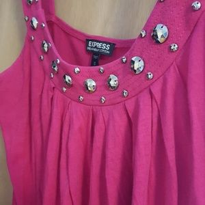 Pink Express Studded Tank