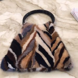 Amazing  artisan MINK purse!