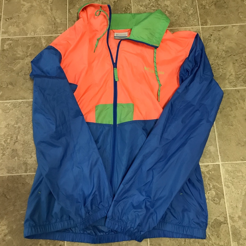 Neon Columbia Windbreaker