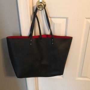 Victoria secret black and red tote