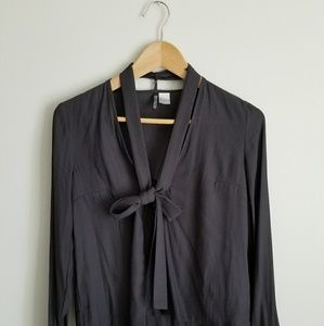 Black blouse with bow